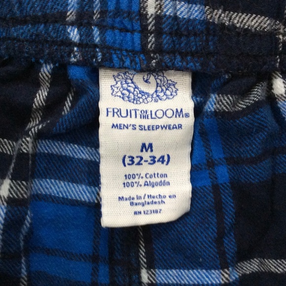 Men’s Fruit of the Loom *PLAID PRINT* Pajama Lounge Pants - Picture 5 of 5